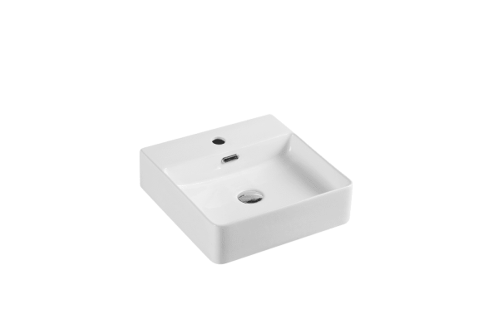 Vento 42M High Gloss White Wall Hung Basin