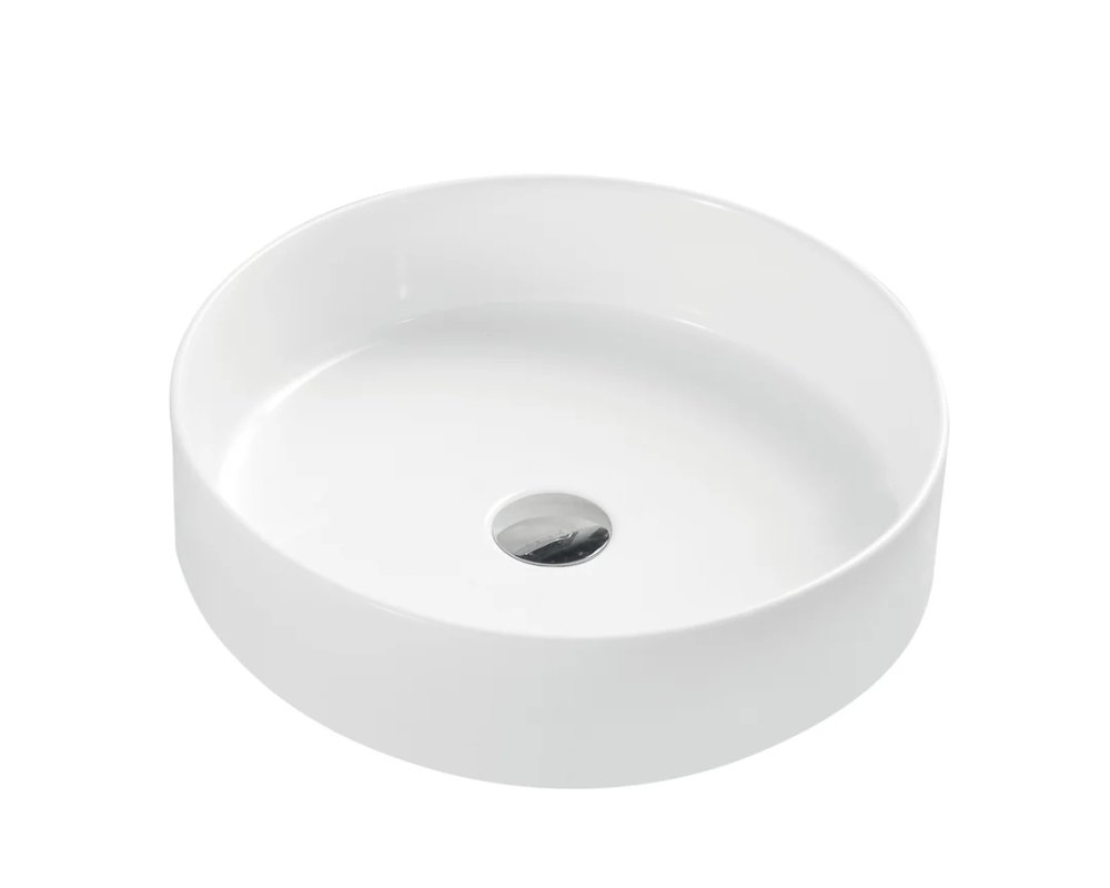 Spin 40C High Gloss White Above Counter Round Basin