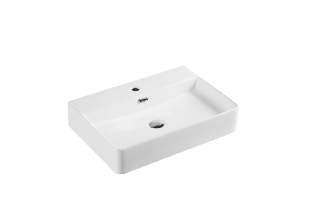 Vento 60M High Gloss White Wall Hung Basin