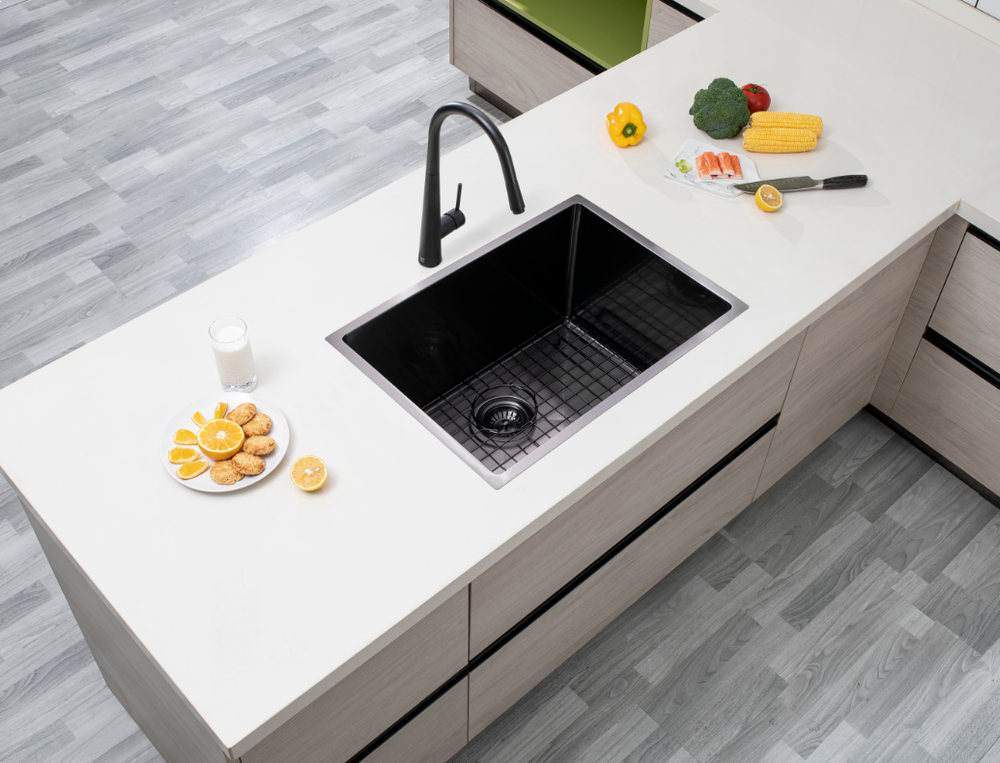Handmade Stainless Steel Single Bowl Kitchen Sink 1.2mm (Top/Flush/Undermount) 600*450*230mm