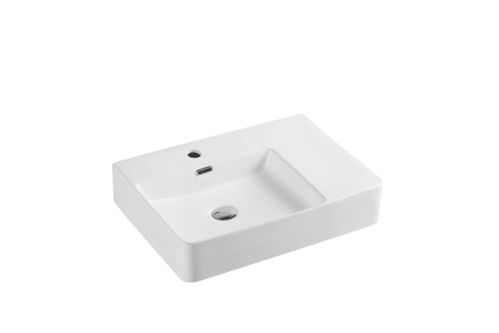 Vento 60MR High Gloss White Wall Hung Basin