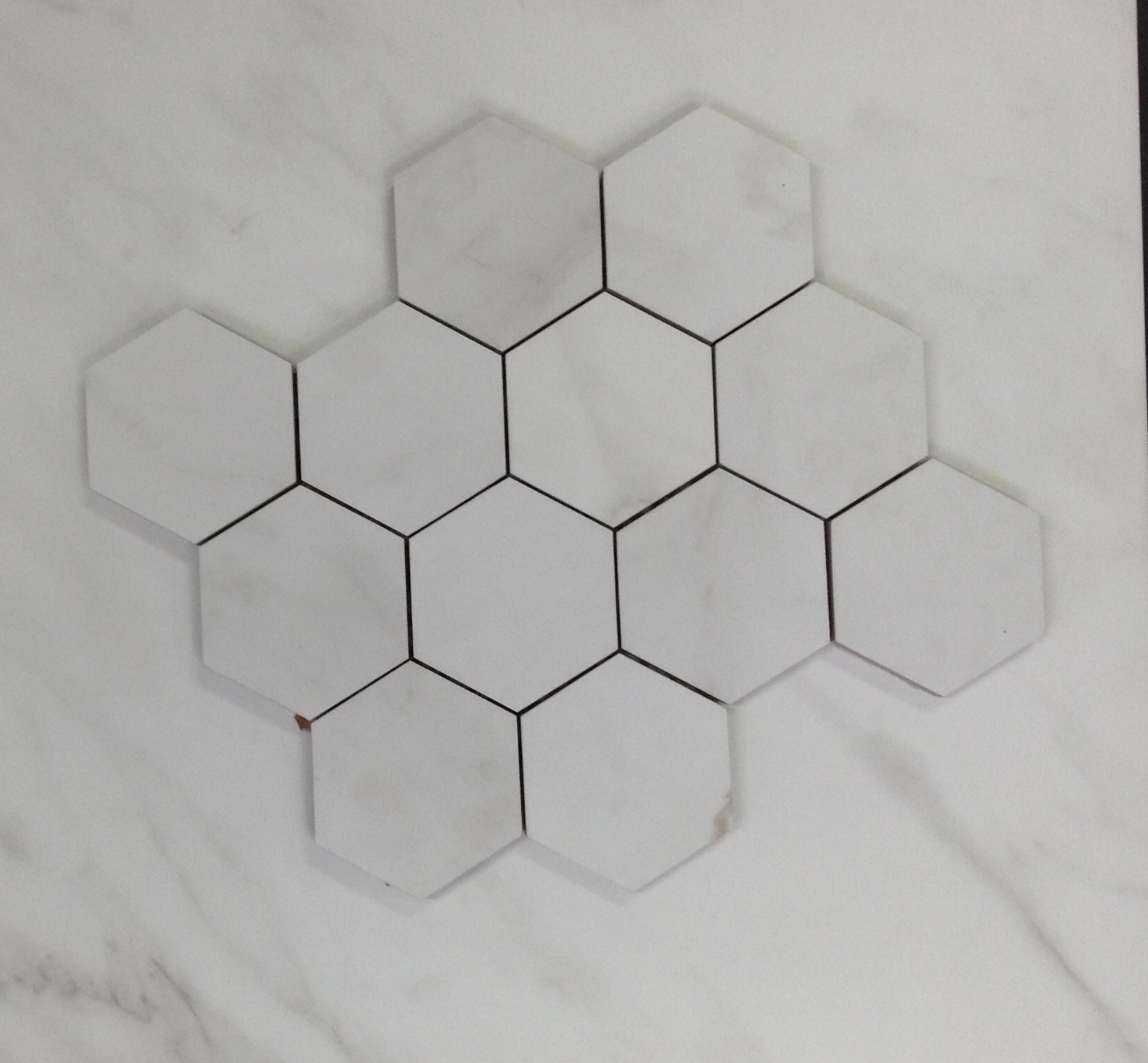 Joyson Carrara Hexagonal Satin Porcelain Mosaic 30.5×26.5cm