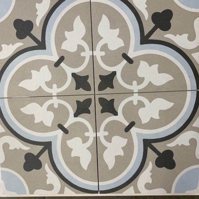 Unicom Reverie Decor 7 (Blue, Taupe, Black & White) 20x20cm