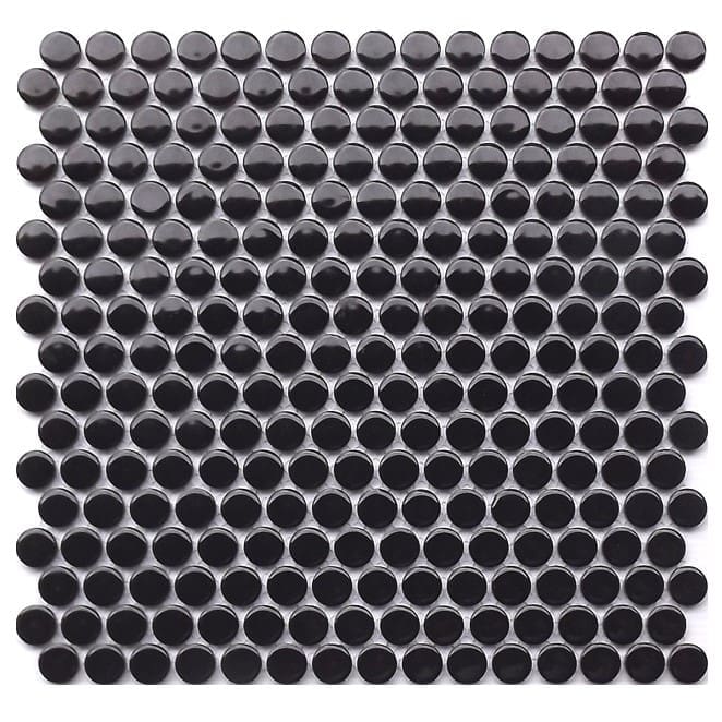 Black gloss penny round