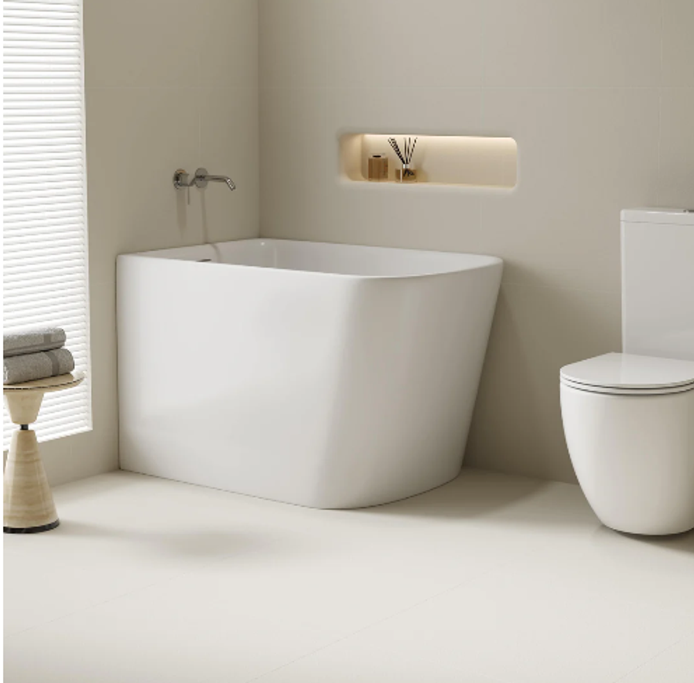 Harvard Rectangular Corner Bathtub - Gloss White 1000mm, 1100mm & 1300mm