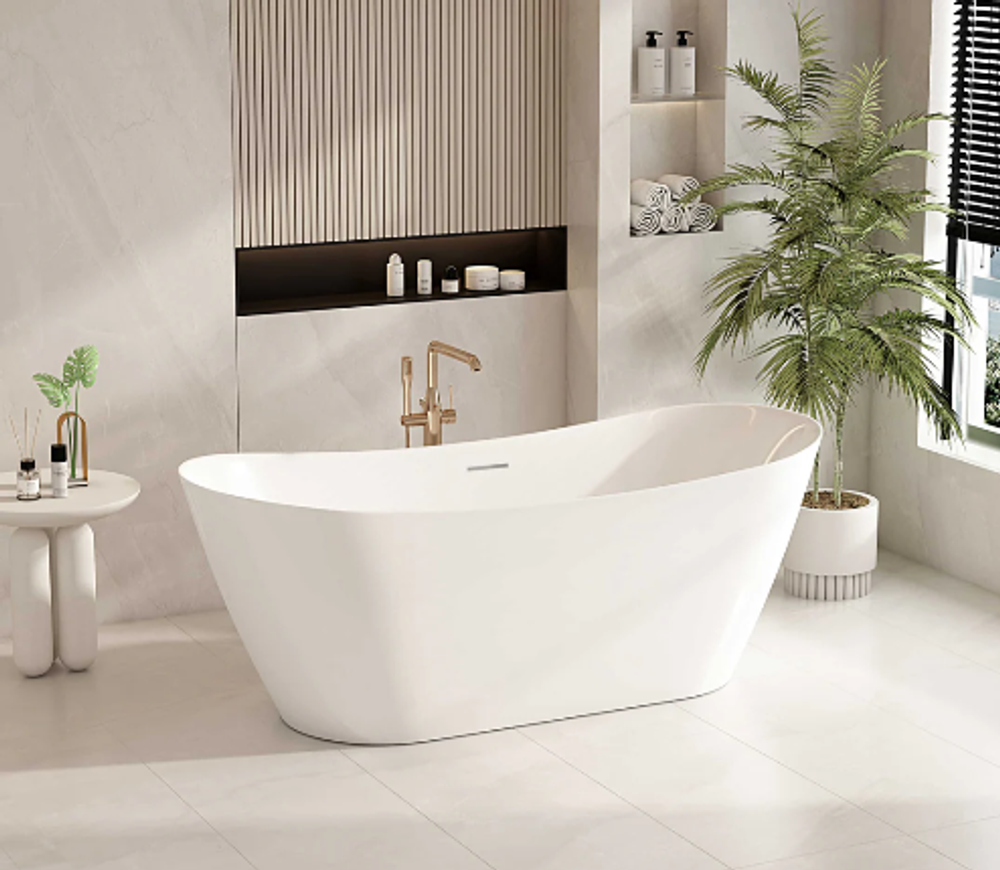 Disney 1500mm Freestanding Designer Gloss White Bathtub