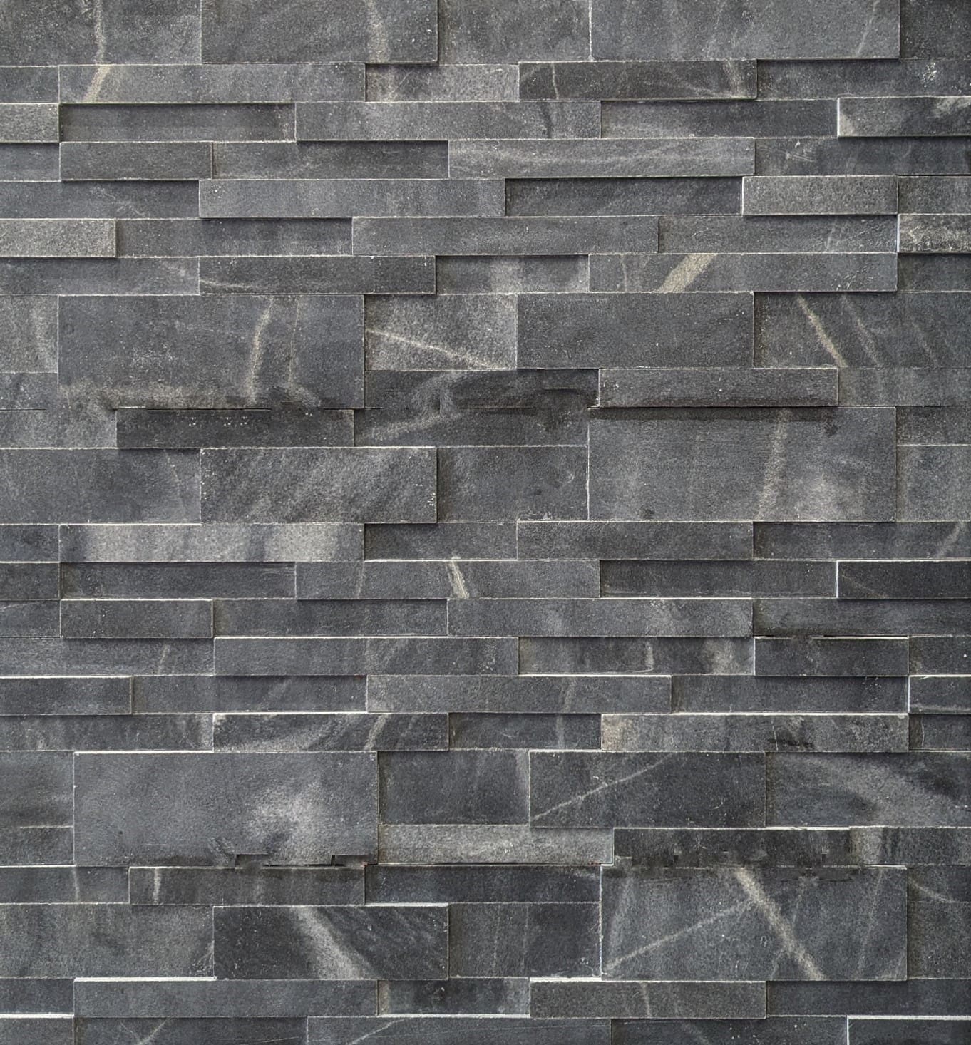 Crystal black honed ledgerstone