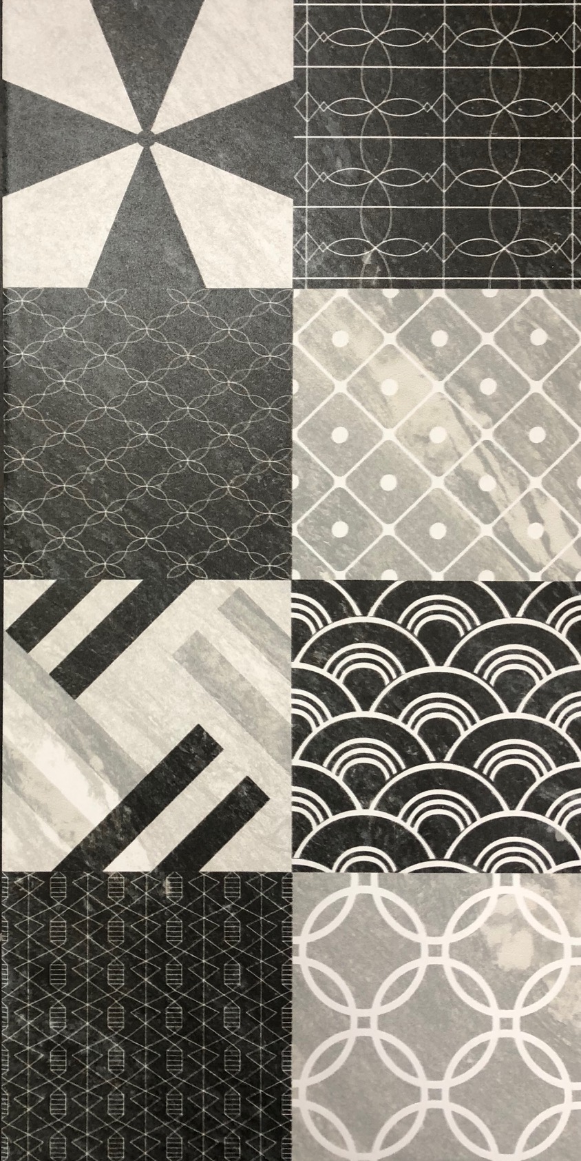 Kimgres Malia Matt Charcoal Pattern 30x60cm