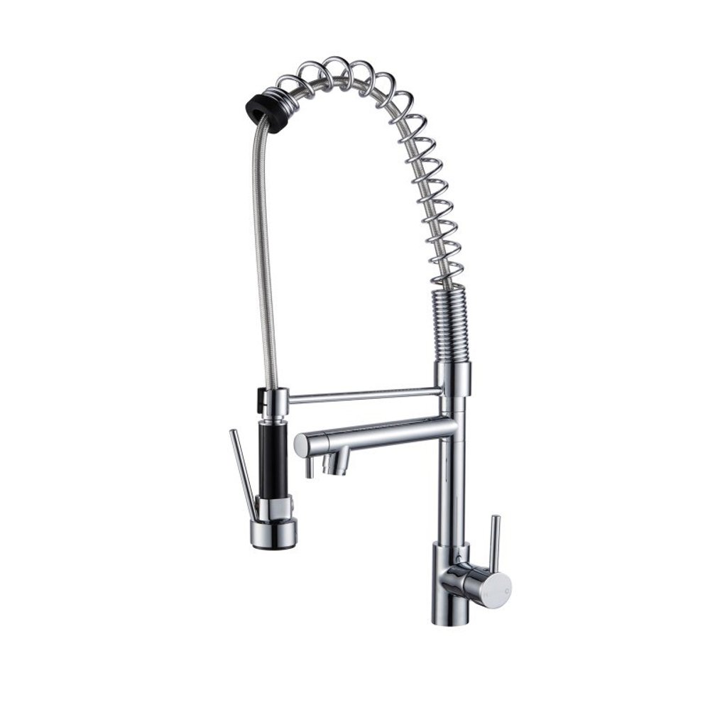 360° Swivel Double Spout Pull Out Kitchen Mixer
