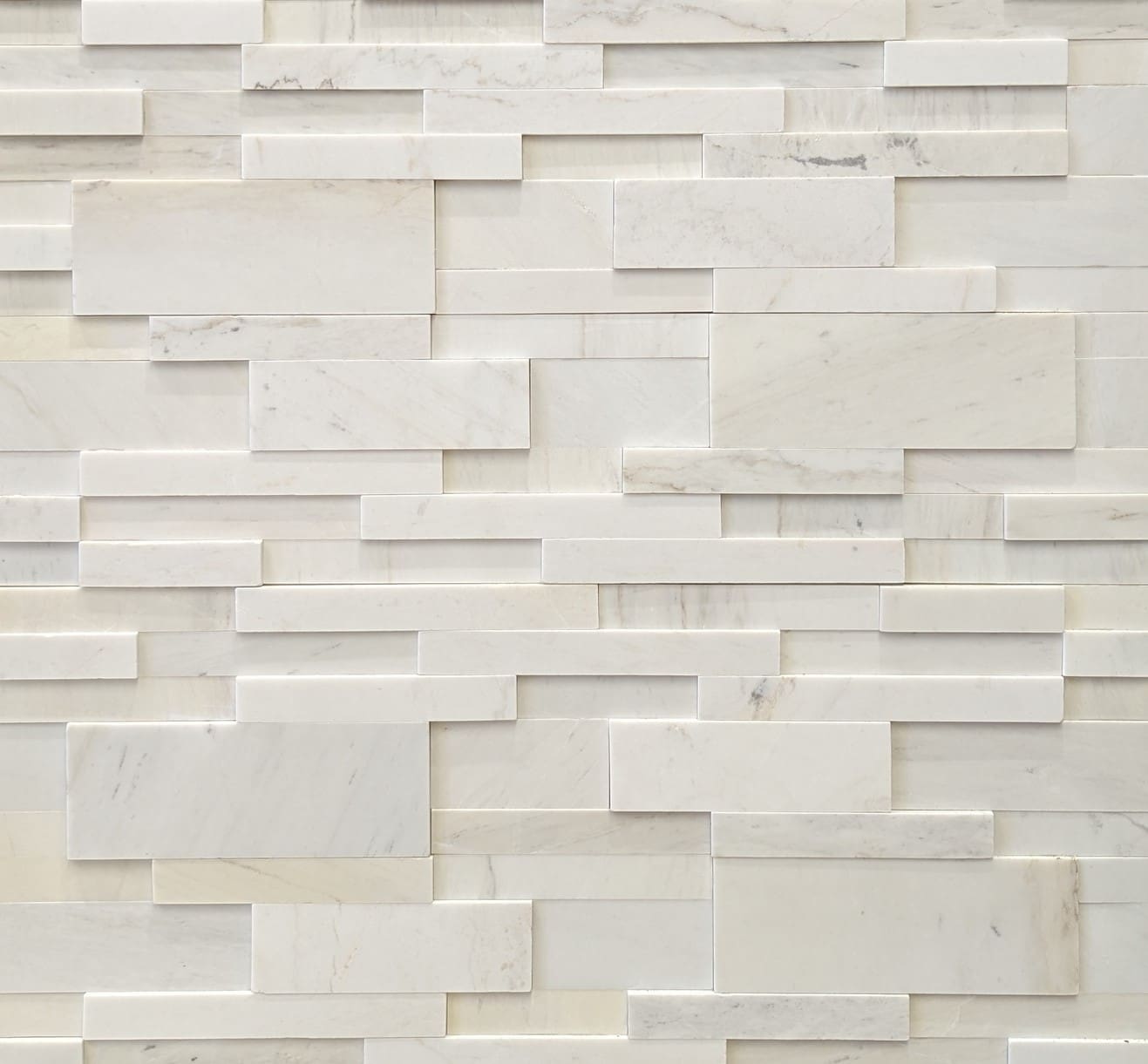 Milky white honed ledgerstone