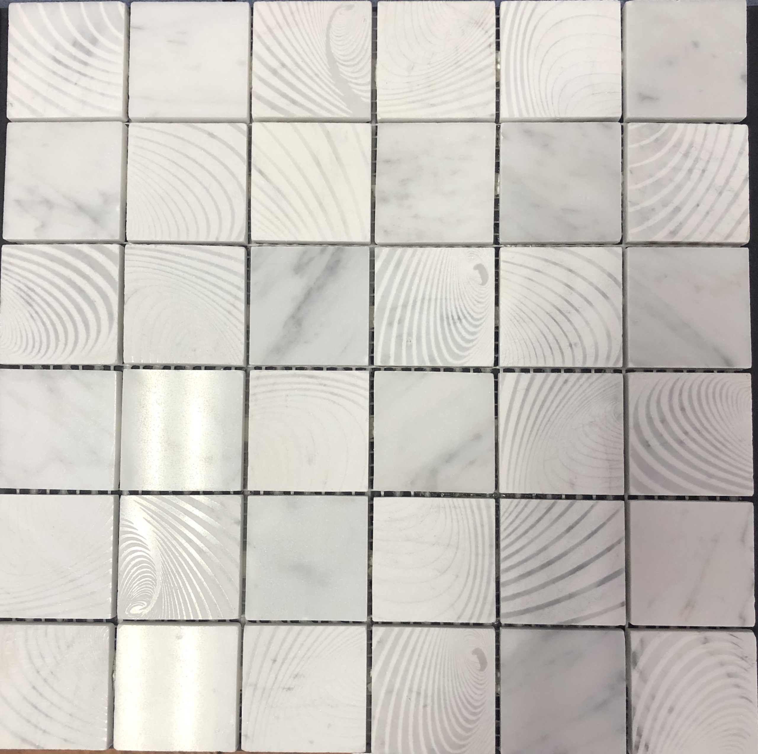 Starstile Carrara Stone Laser Wave 30x30cm Sheet