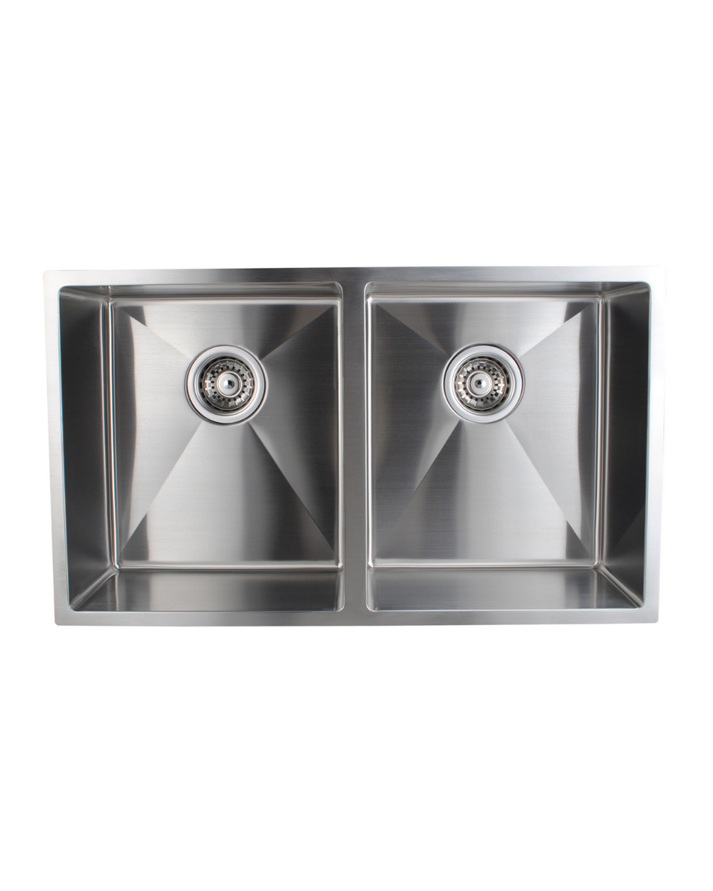 Handmade Stainless Steel Double Bowl Kitchen Sink 1.2mm (Top/Undermount) 770*450*215mm