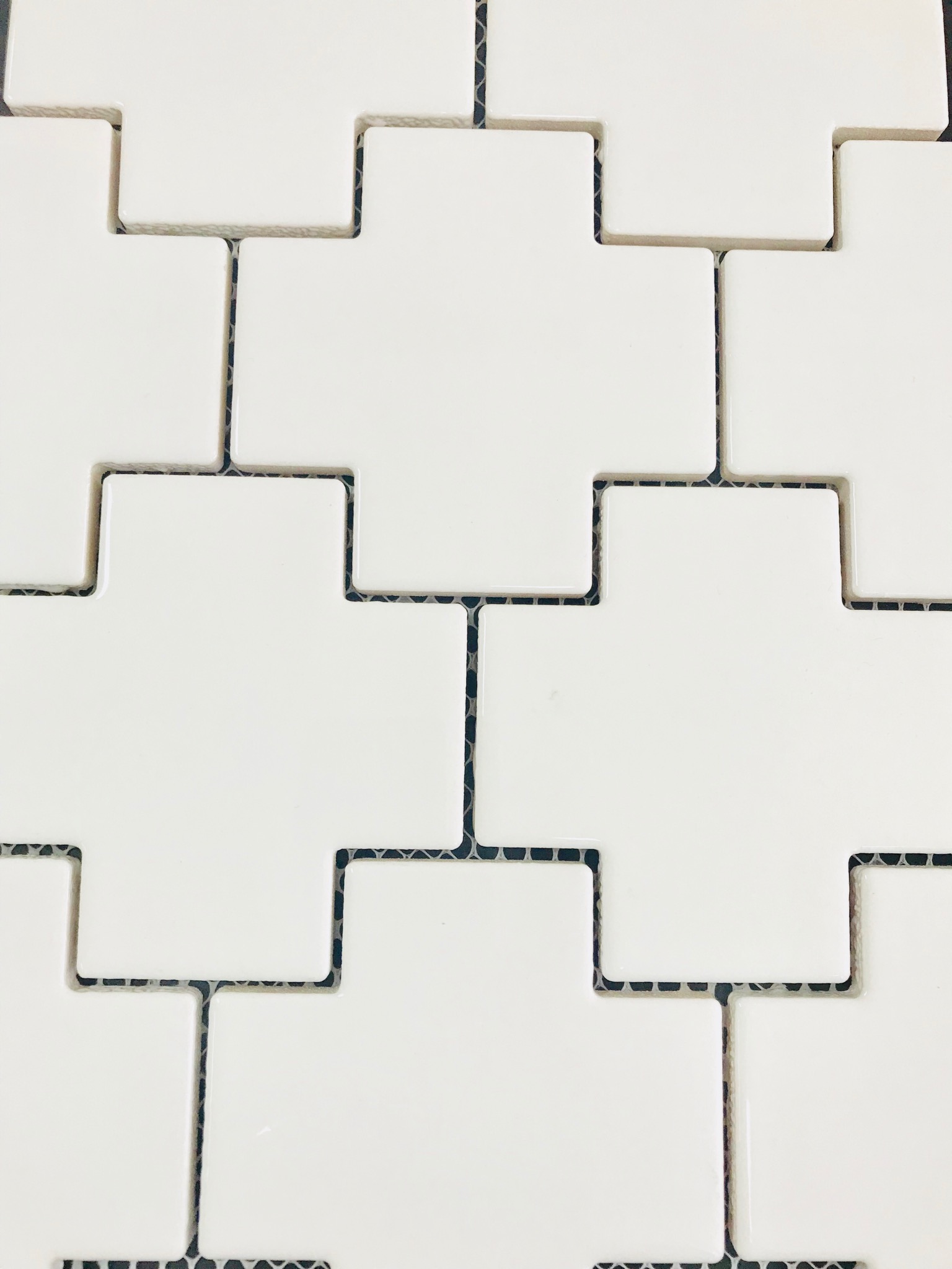 Bellavista Cross Mosaic Gloss White 29.8×24.8cm