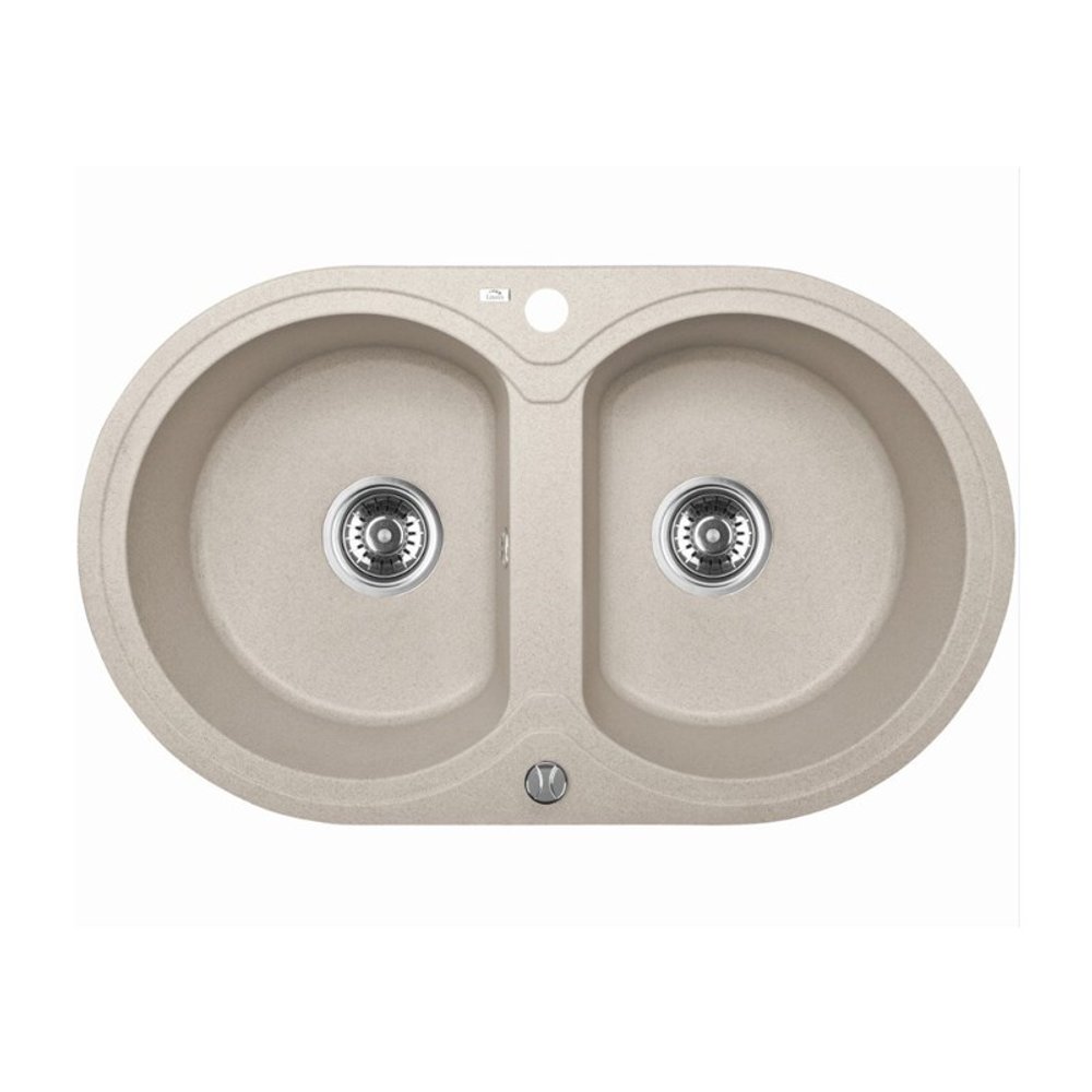 Laveo Granite Double Bowl Kitchen Sink 470x780x204mm