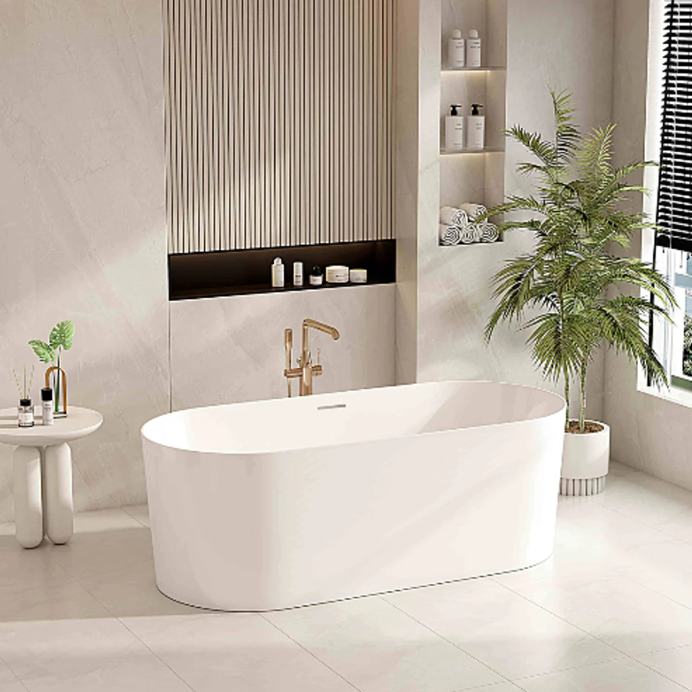 ISEO 1200mm Freestanding Bathtub - Gloss White