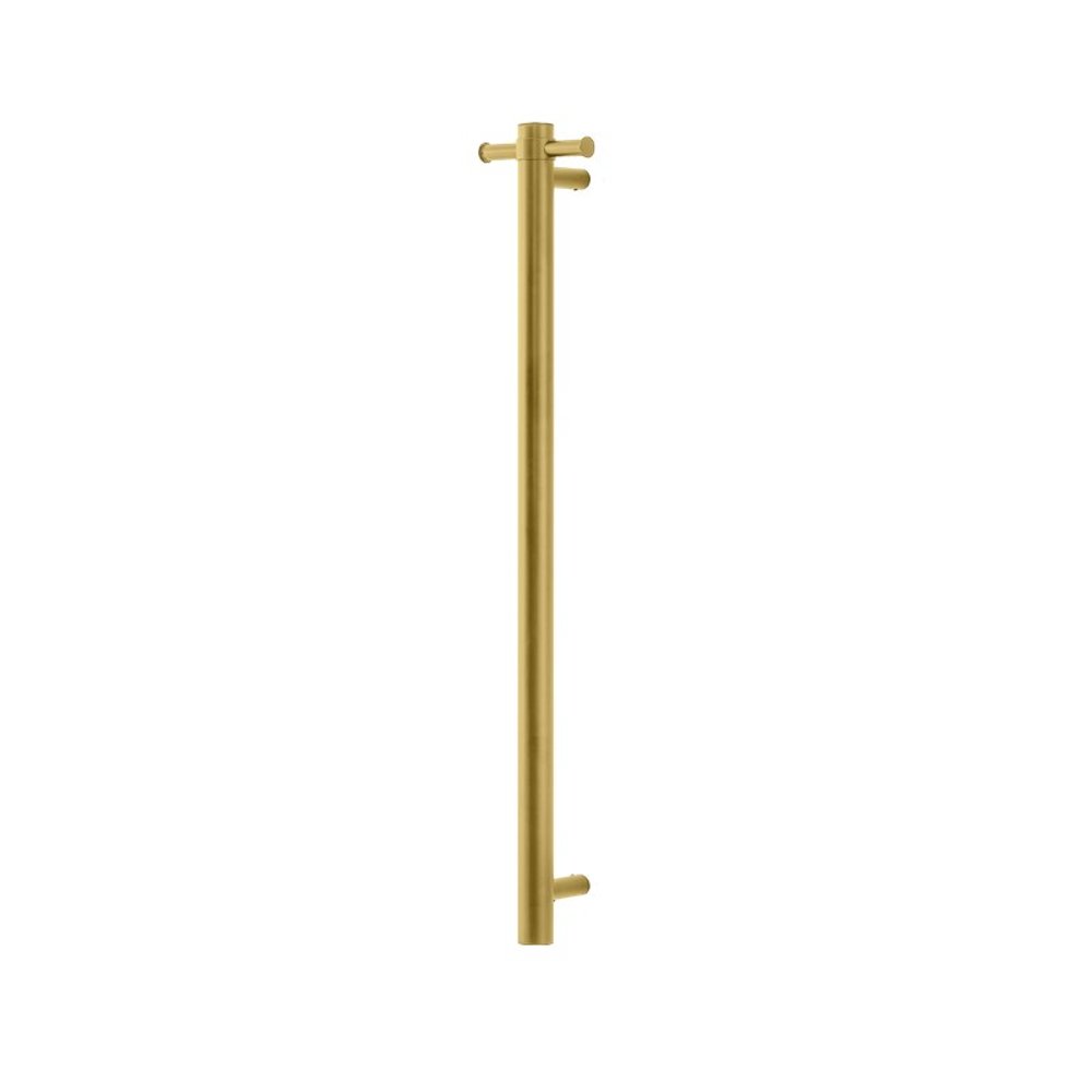 Round Vertical Electric Heated Towel Rail Single Bar