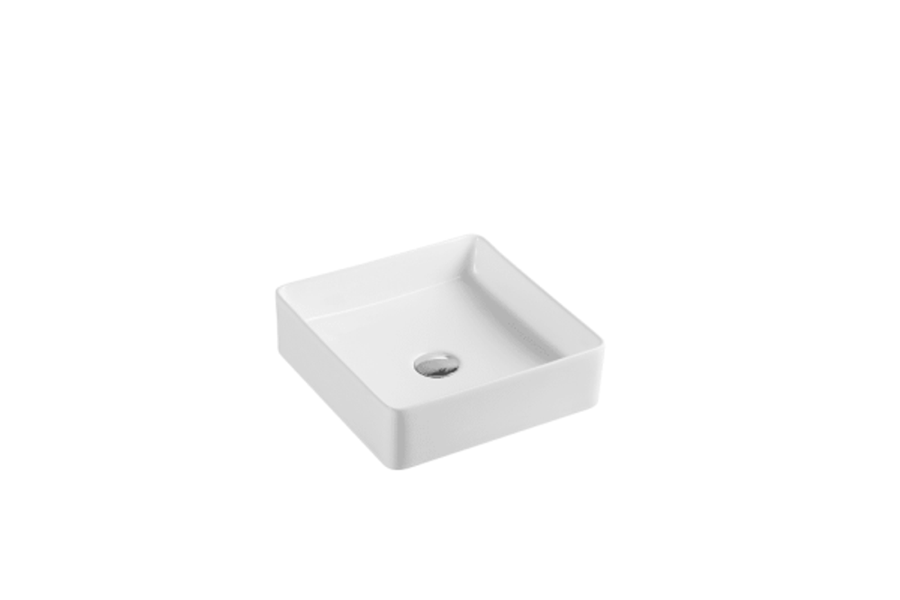 SQ 36 High Gloss White Above Counter Square Basin