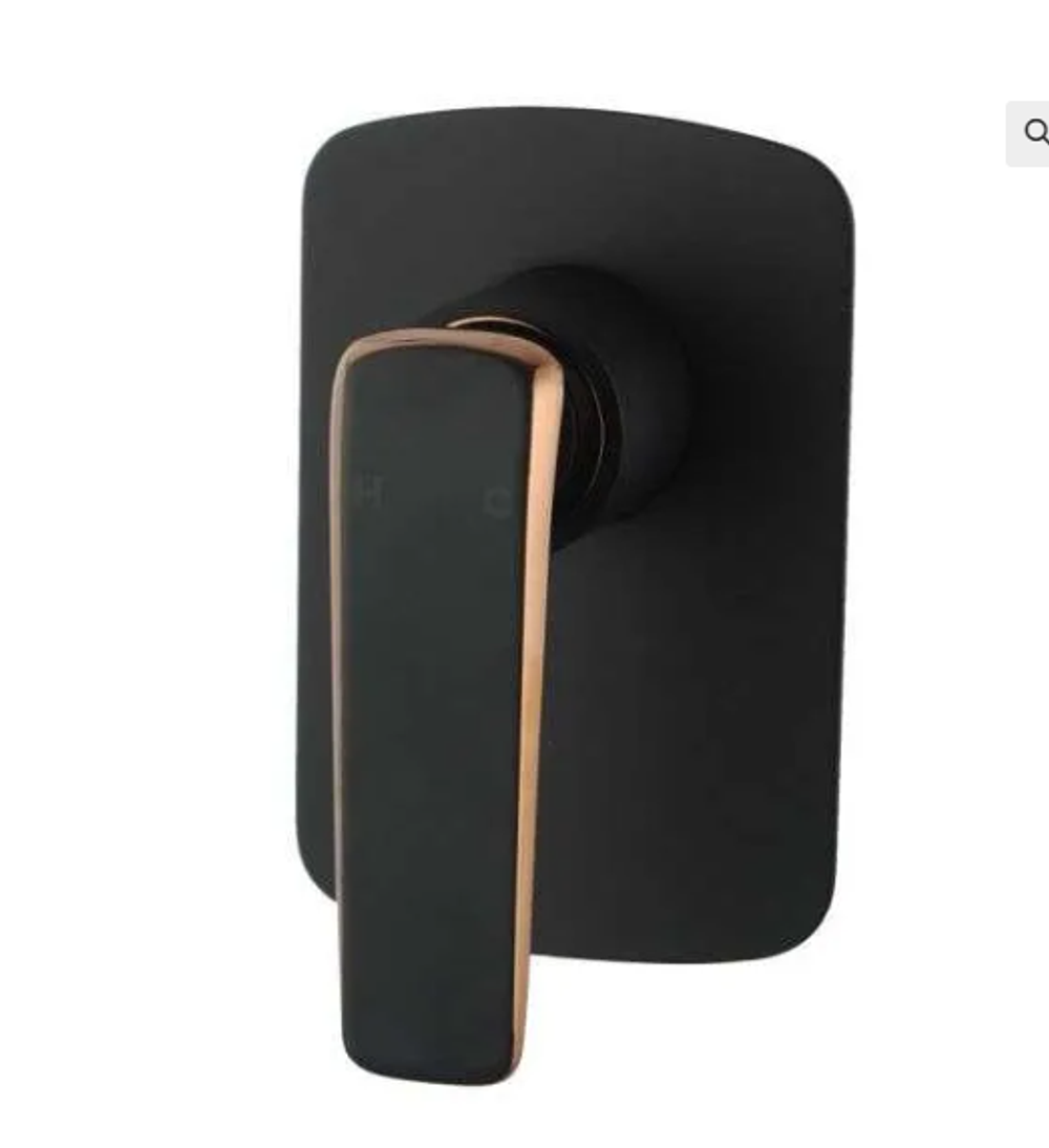 Esperia Matte Black & Rose Gold Wall Mixer