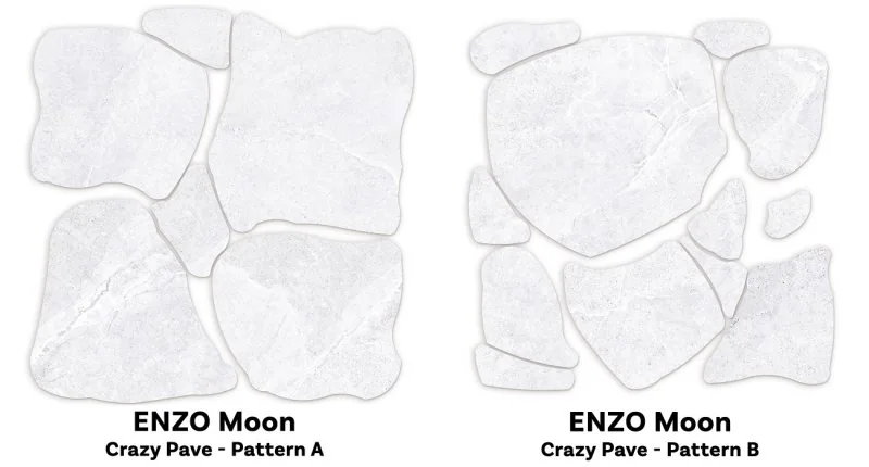 ENZO Moon SurfaceTec® Crazy Pave 2.16M2/Set (1 Box A +1 Box B)