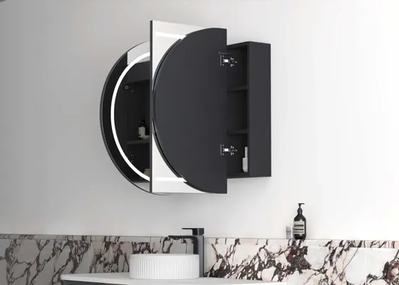 LED BONDI 1200X750 BLACK OAK SHAVING CABINET