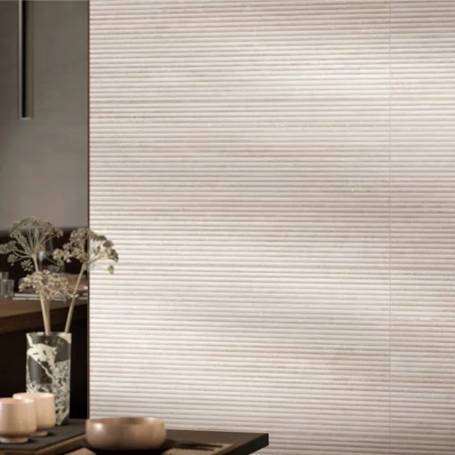 Santorini Vein-cut Oat 3D Flute 60x120 Matt