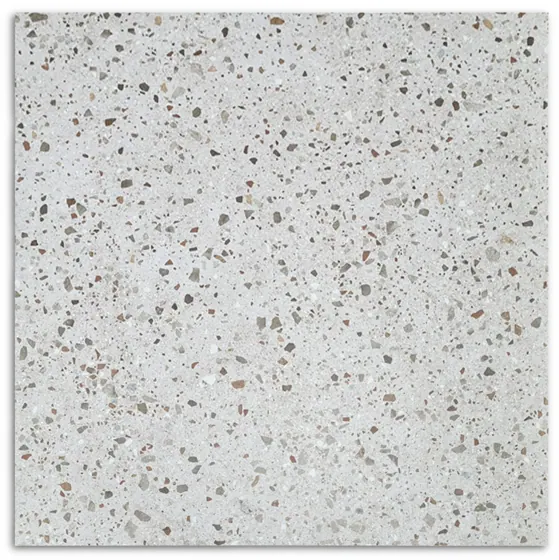 Omega Grey Terrazzo Chip Matt Tile 600×600 S35