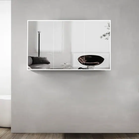 LED MOONLIGHT 1200X650 SHAVING CABINET 3 DOORS