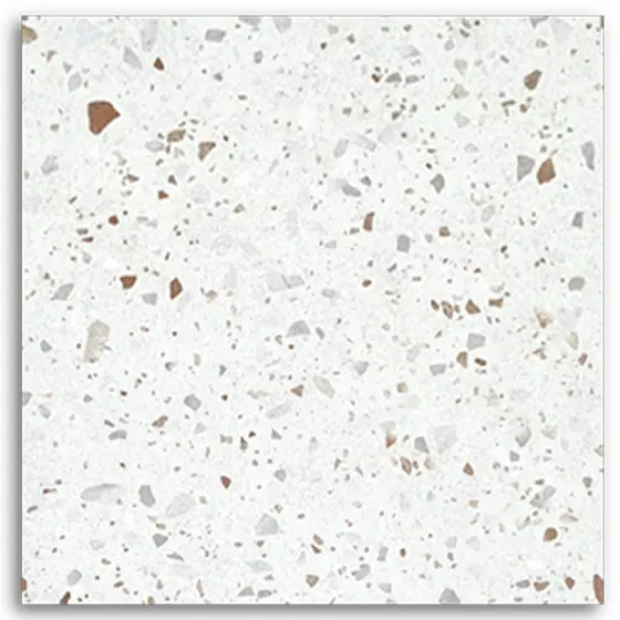 Omega White Terrazzo Matt Tile Chip 300×300 S35