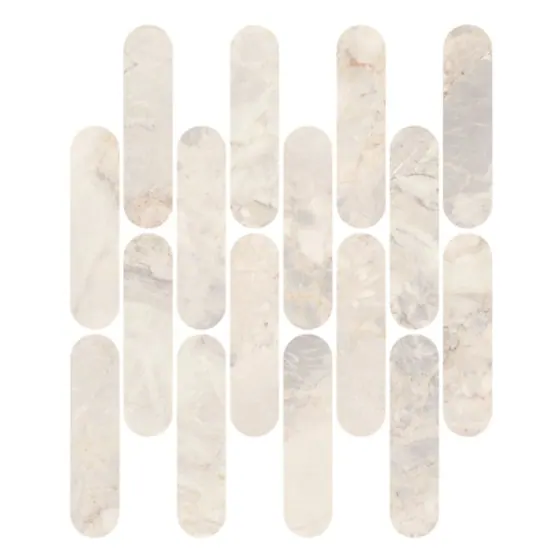 Kaolin Cielo Dolomite Mosaic-Ovaletti 33.8x30 SilkTec®