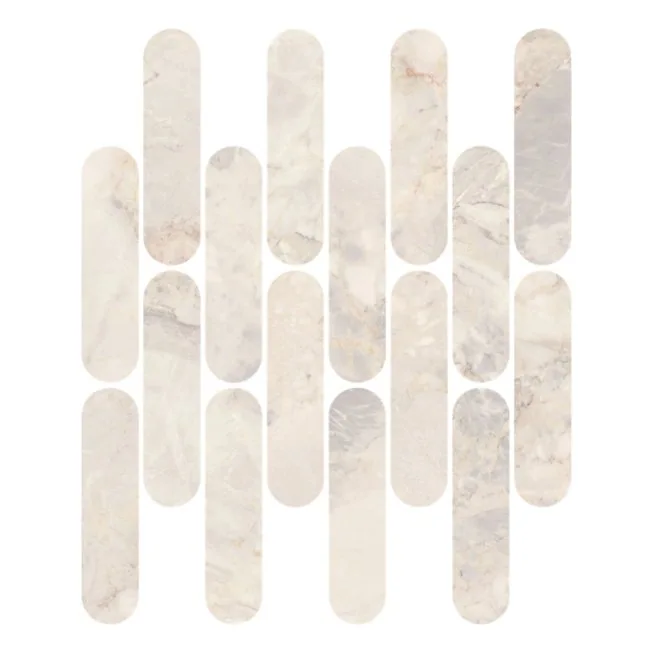 Kaolin Cielo Dolomite Mosaic-Ovaletti 33.8x30 SilkTec®
