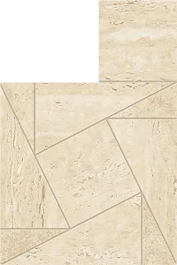 MarvelTravertine Sand Mosaico Tessellation 22x26