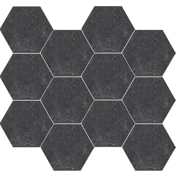 ENZO Coal Hexagon Mosaic 26.5X30.5
