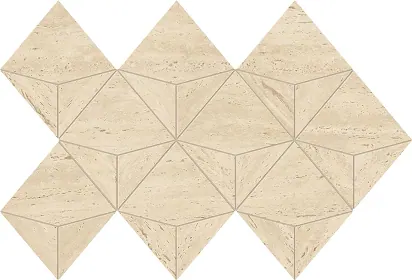 MarvelTravertine Sand Mosaico Origami 28x41.2