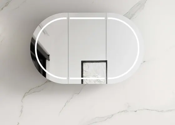 LED BONDI 1200X750 WHITE SHAVING CABINET