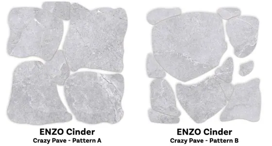 ENZO Cinder SurfaceTec® Crazy Pave 2.16M2/Set (1 Box A +1 Box B)