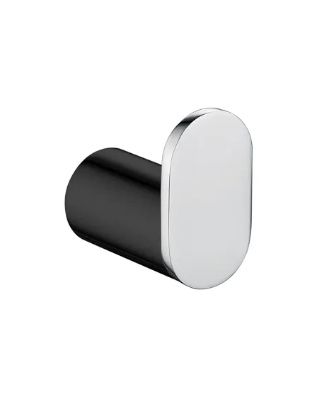 Esperia Robe Hook Matt Black & Chrome