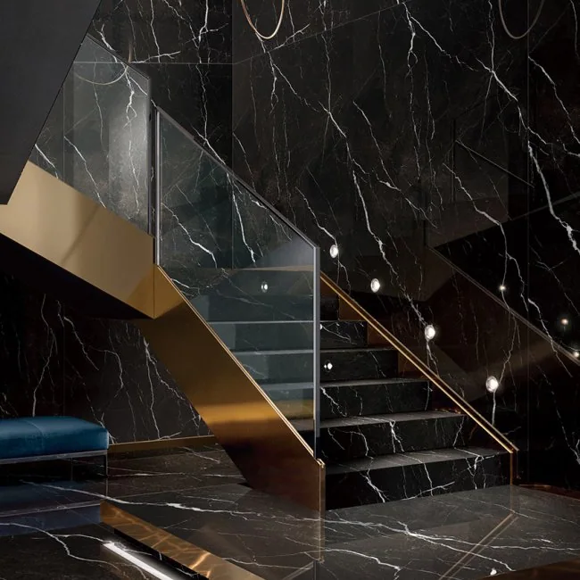 XL-Slab Nero Marquina 160x320 Silk 5.8mm thick