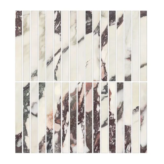 Kaolin x Greg Natale Calacatta Viola Mosaic-Stix KitKat 30x30 Si