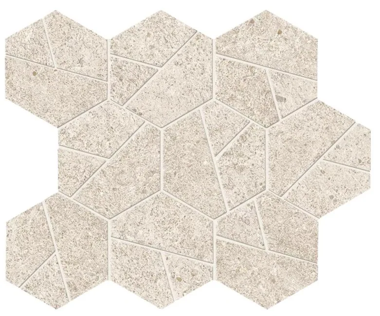 Boost Stone White Hexagon 25x28.5