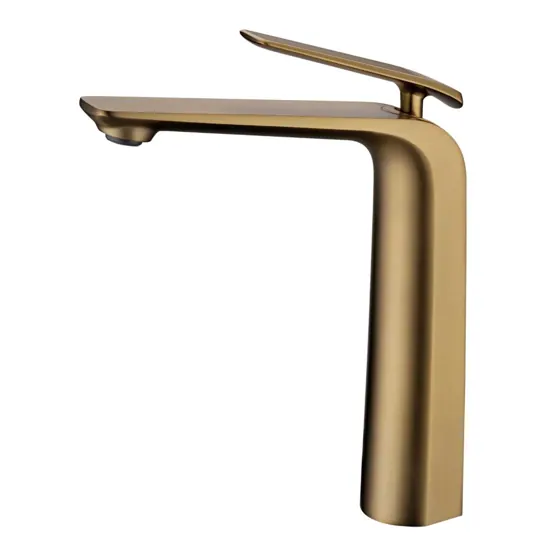 Esperia Brushed Yellow Gold Tall Basin Mixer