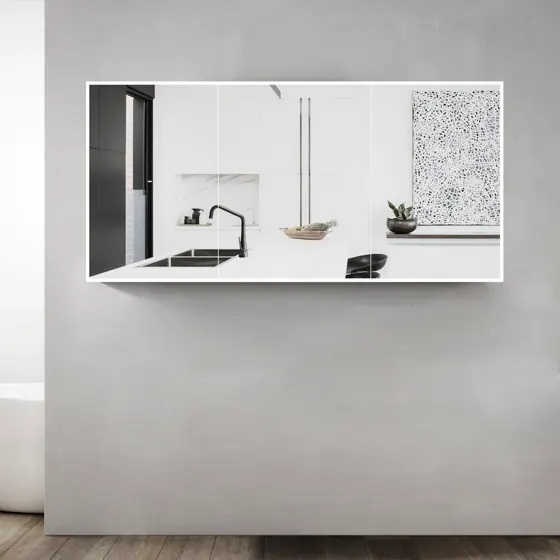 LED MOONLIGHT 1500X650 SHAVING CABINET 4 DOORS