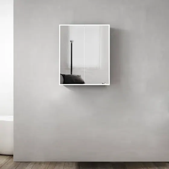 LED MOONLIGHT 600X650 SHAVING CABINET 2 DOORS