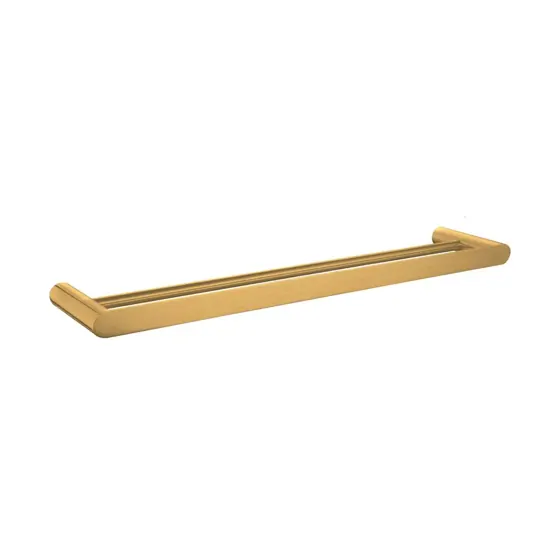 Esperia Double Towel Rail 600mm Brushed Yellow Gold