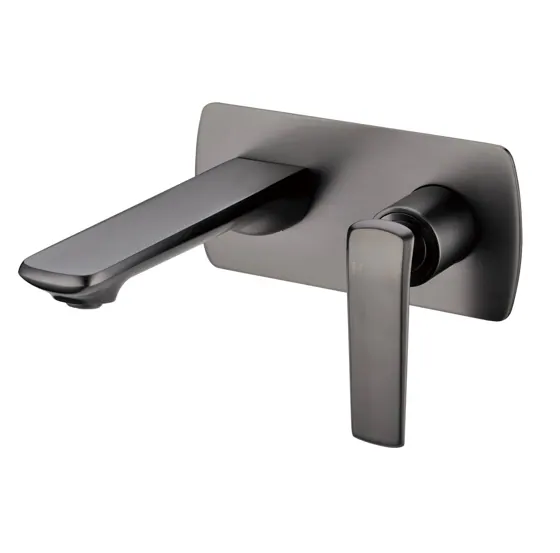Esperia Gun Metal Grey Wall Mixer With spout