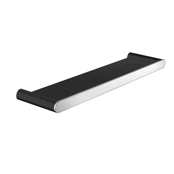 Esperia Shower Shelf Matte Black & Chrome