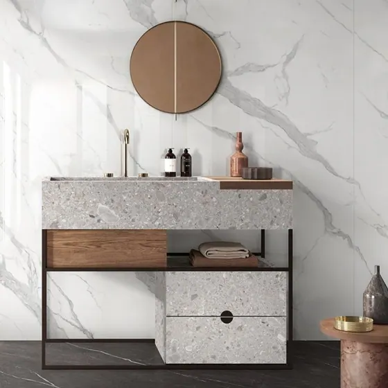 XL-Slab Carrara Face-2J 160x320 Natural 12mm thick