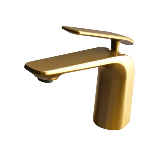Esperia Brushed Yellow Gold Basin Mixer
