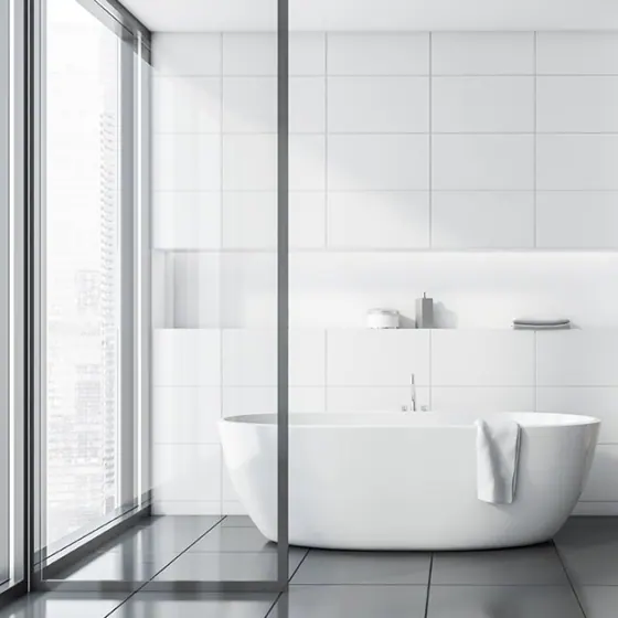 White Rectified 300x600 Matt
