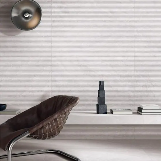 Santorini Cross-cut Dove Grey 3D Flute 60x120 Matt