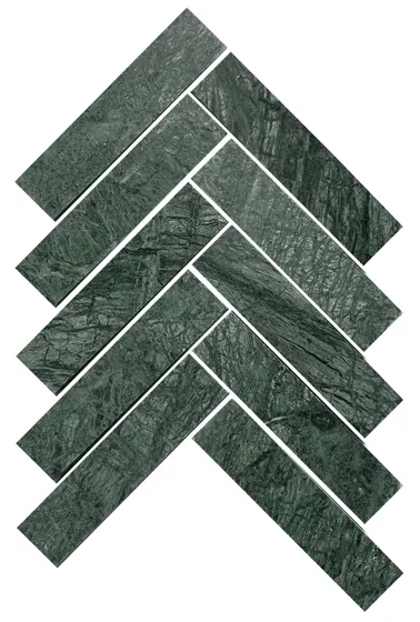 ARTEMIS INDIAN GREEN HERRINGBONE HONED 35X150 S21